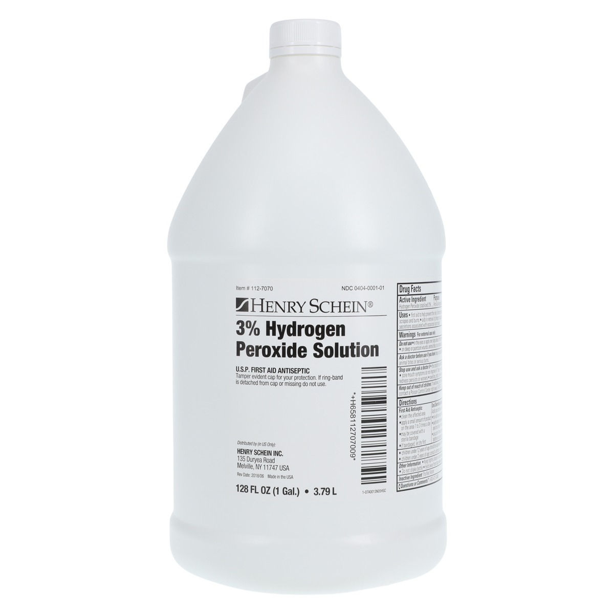 Hydrogen Peroxide 3% Antiseptic Solution 128oz Gal/Bt